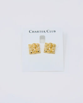 Charter Club Gold-Tone Braided Stud Earrings