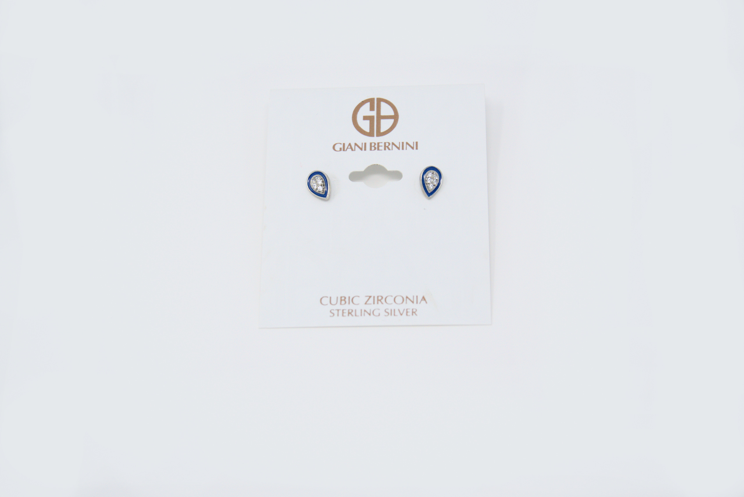 Charm & Lovely Quality Fashion Accessories introduces Giani Bernini Sterling Silver Cubic Zirconia & Enamel Teardrop Stud Earrings