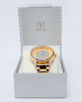 I.N.C Women’s Gold Tone Rainbow  Bracelet Watch