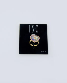 I.N.C Gold-Tone Purple Abalone Heart Ring