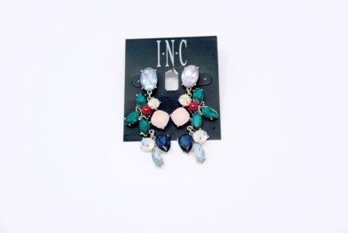 Charm & Lovely Introduces I.N.C Silver-Tone Multicolor Mixed Stone Holly Linear Drop Earrings