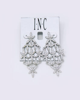 I.N.C Silver-Tone Small Pave Star Chandelier Earrings