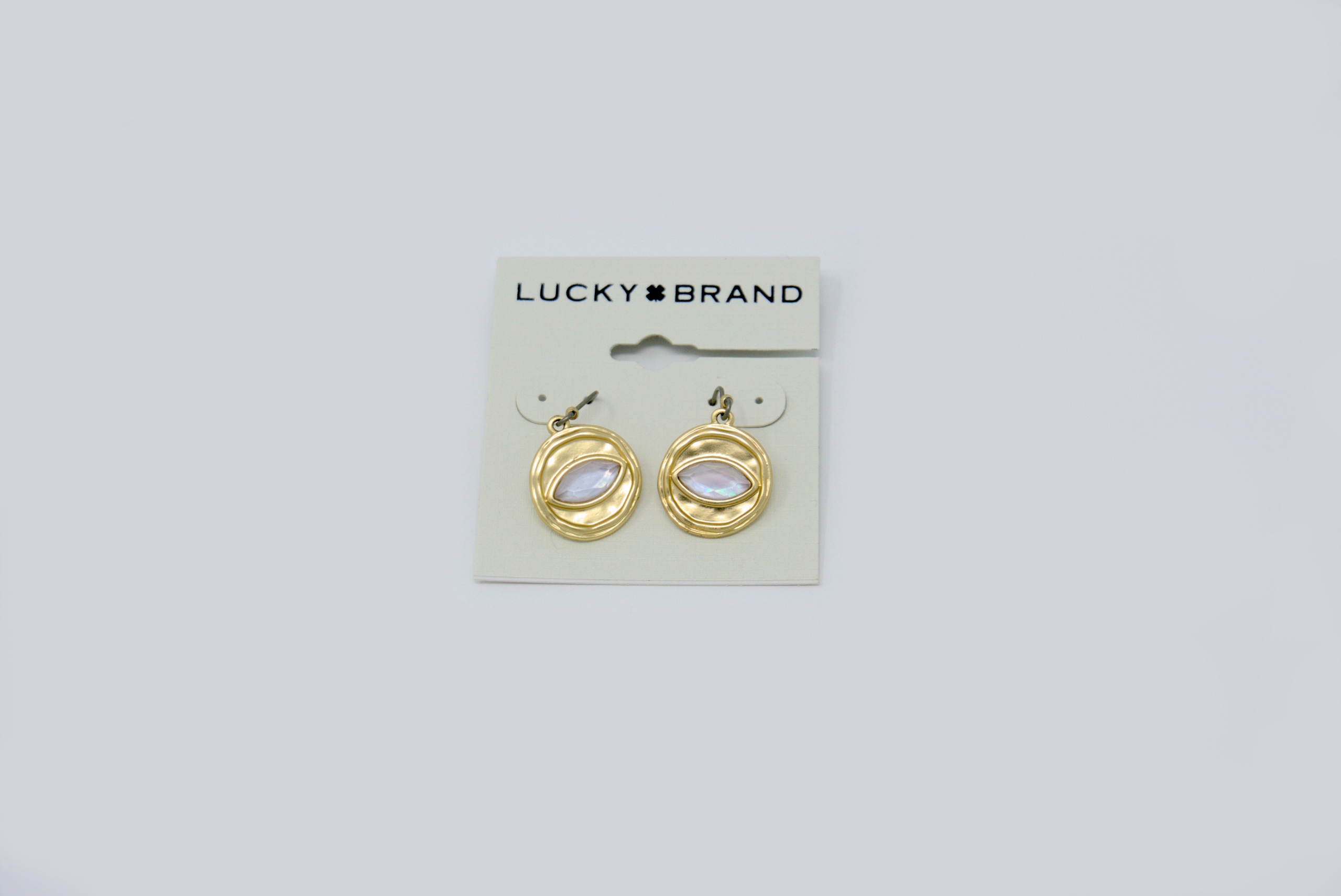 Charm & Lovely introduces Lucky Brand Gold-Tone Imitation Pearl Evil Eye Coin Drop Earrings