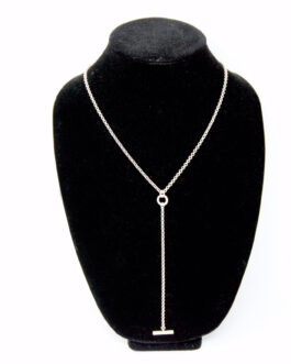 Lucky Brand Silver-Tone Long Lariat Necklace – 30″