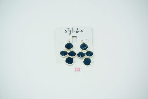 Charm & Lovely introduces Style & Co. Chandelier Navy Blue Drop Earrings