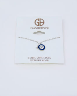 Giani Bernini Cubic Zirconia & Enamel Circle Pendant Necklace