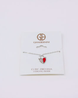 Giani Bernini Cubic Zirconia & Enamel Heart Pendant Necklace