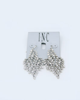 Charm & Lovely Quality Fashion Accessories introduces INC Silver-Tone Crystal Garland Drop Earrings, Set in silver-tone mixed metal; glass, Approx. drop: 3", Fish hook closure
