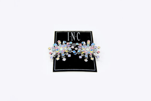 Charm & Lovely Affordable Fashion Accessories introduces International Concepts (I.N.C) Silver-Tone Crystal Multicolor Snowflake Stud Earrings, Set in silver-tone mixed metal, Approx. length: 1-3/5", Post back closure