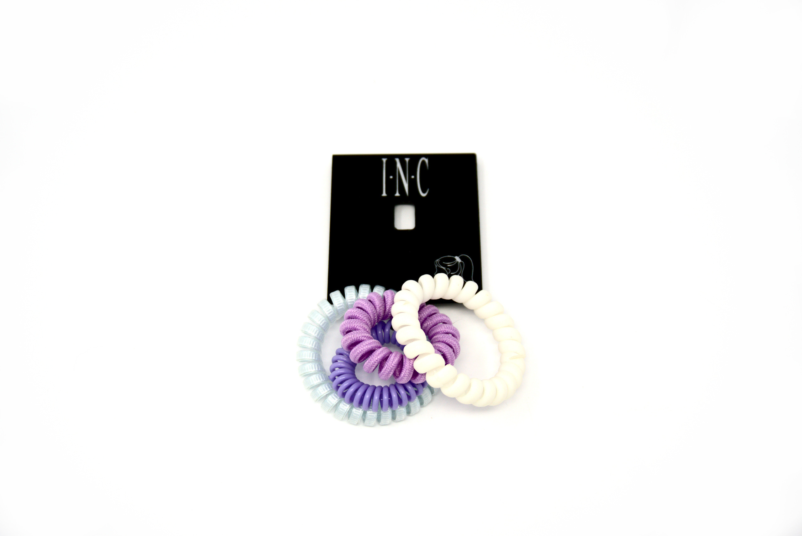 Chart & Lovely Quality Fashion Accessories present INC 4 pc. Mixed Spiral Hair Tie.
