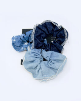 Charm and Lovely Quality Fashion Accessories introduces INC 3pc Denim Hair Scrunchie Set