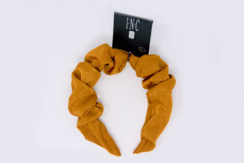 Charm and Lovely Quality Fashion Accessories introduces INC Scrunched Satin Headband color orange. Approx. diameter: 6-1/2"