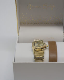 Jessica Carlyle Women’s Shiny Gold-Tone “I LOVE YOU” Watch