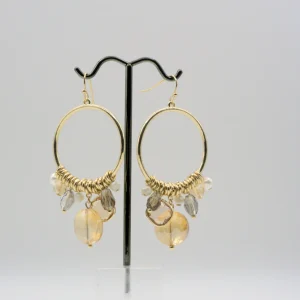 Style & Co Gold-Tone Shake Beads Drop Earrings Front View 02